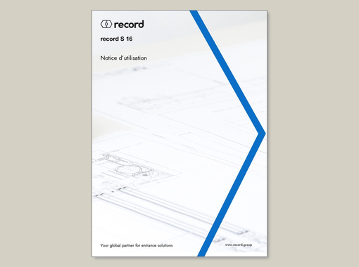 record S 16 – Notice d’utilisation